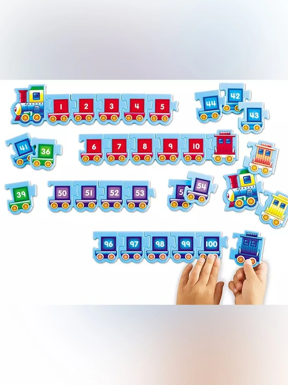 Lakeshore learning sequencing trains, 1 - 100 puzzle pieces